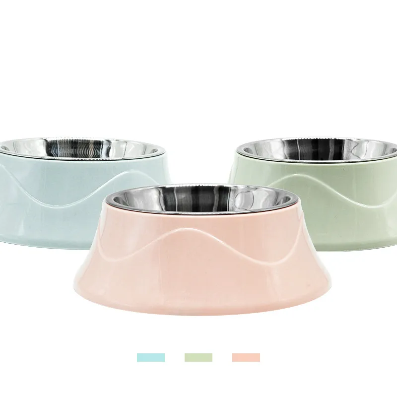 Миска-подставка для собак из нержавеющей стали нескользящая дорожная тарелка