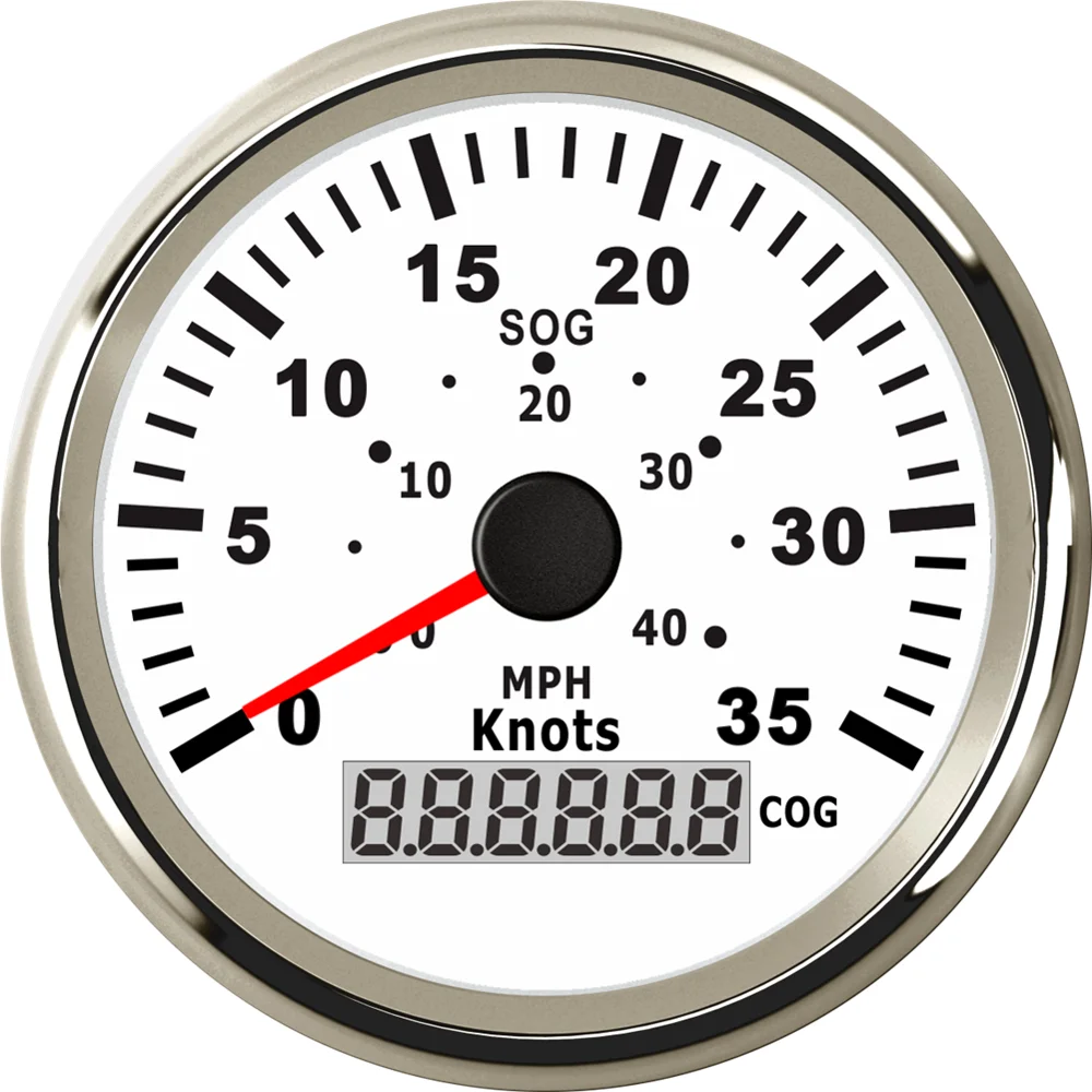 Free Shipping 1pc 85mm 0-35knots GPS Speedometers 9-32v Speed Mileometers 0-40MPH COG with Red Backlight Antenna for Boat Yacht |