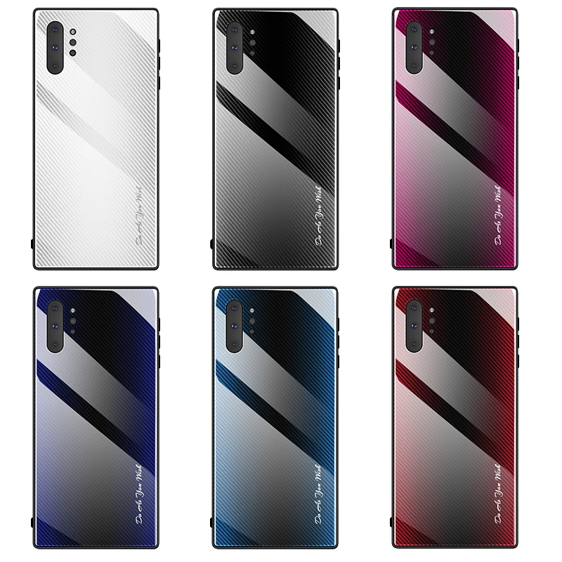Gradient Tempered Glass Cover For Samsung Galaxy S10 E S8 S9 Plus 5G Note 10 8 9 A80 A70 A10 A20 A30 A50 New Colorful Phone Case