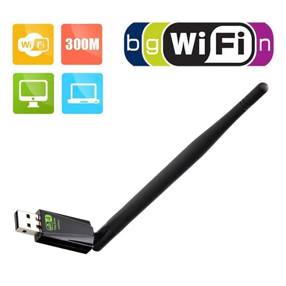 Мини USB Wifi адаптер 300 Мбит/с wi fi телевизионные антенны ПК Wi Fi приемник Беспроводной