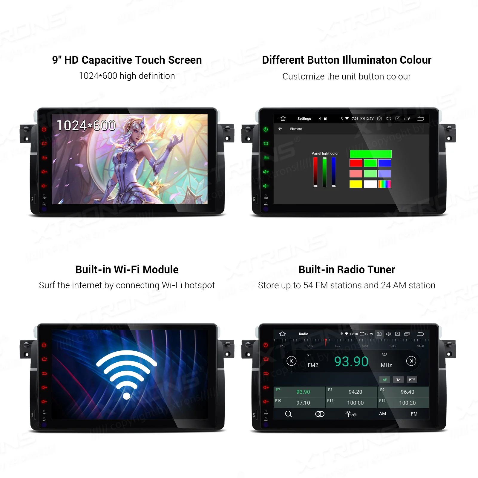 XTRONS 9 'ɺndroid 10 0 Qualcomm Bluetooth 5 автомобильный стерео плеер для BMW E46 M3 Sedan Coupe Touring Rover