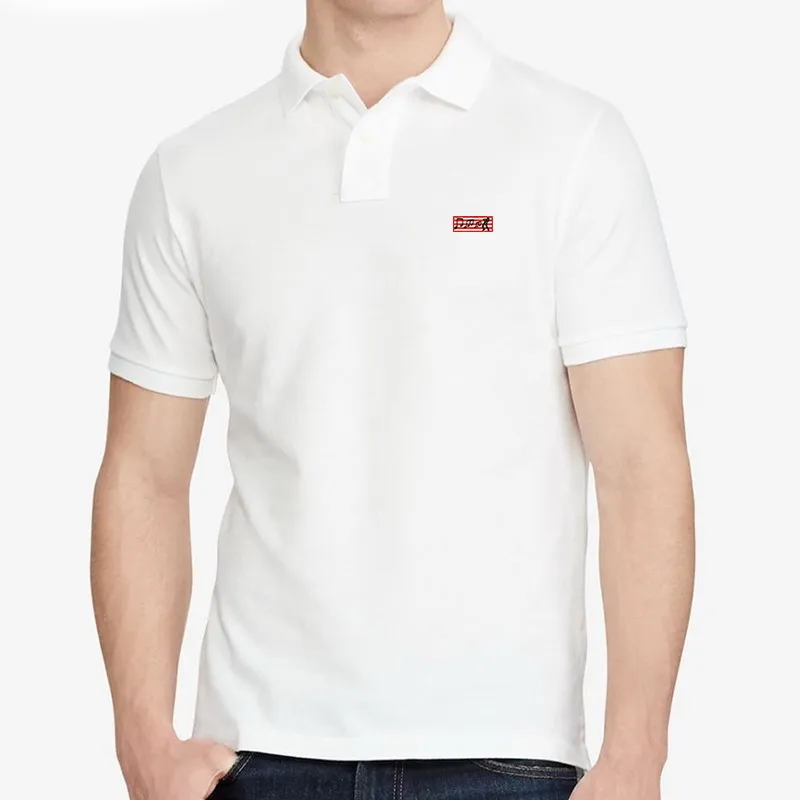 

High Quality Summer Embroidery Logo Men's Fit Casual 100% Cotton Short-Sleeve POLO Shirt Lapel T-Shirt Top Plus Size 4XL 5XL