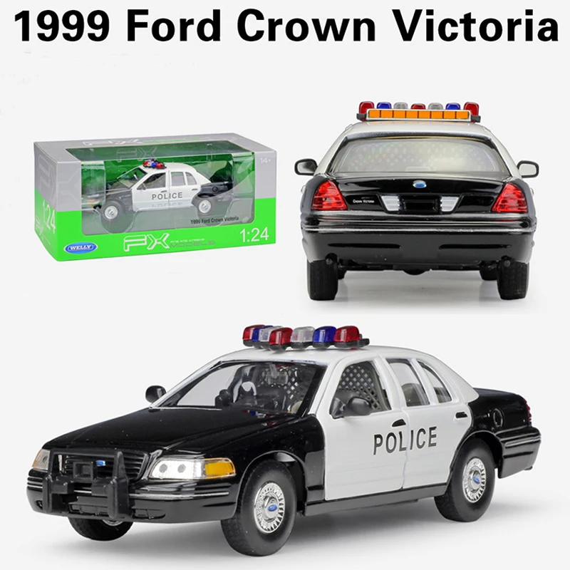 Модель автомобиля HOMMAT 1:24 полиция Форда короны Виктории металлические литые
