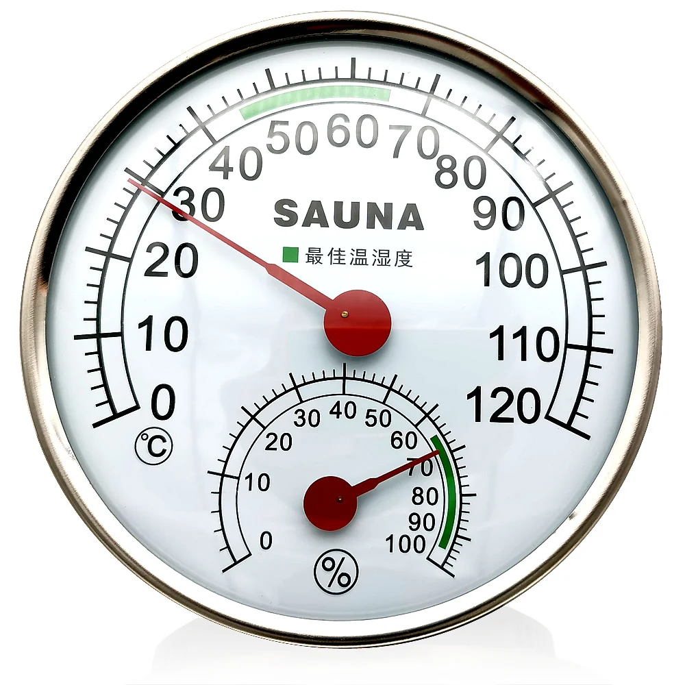 

Indoor Green Hygrometer Portable Wall Hanging Weather Thermometer