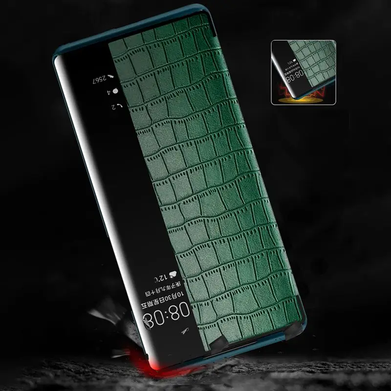 For Huawei P30 Pro Case For Huawei P40 Pro Plus Mate 30 40 Pro Plus Rs Case Tpu Soft Crocodile Pattern Flip Leather Cover