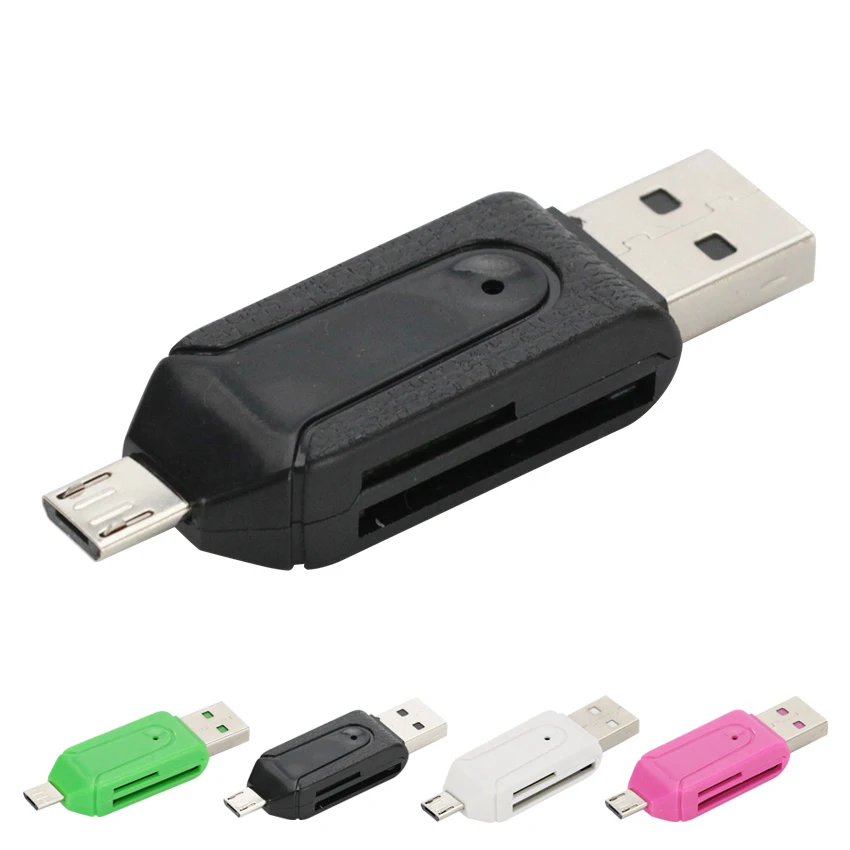 Универсальный кардридер Micro USB OTG SD TF 4 в 1 для Мобильный телефон Pc компьютер 2 0