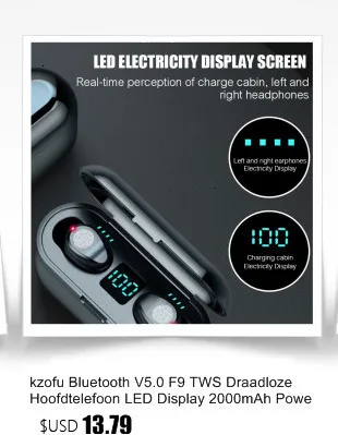 Kzofu A6S/E6S TWS Bluetooth 5,0-гарнитура, Airdots Draadloze oordopjes Hoofdtelefoon Ruisonderdrukking Microfoon для Android/IOS