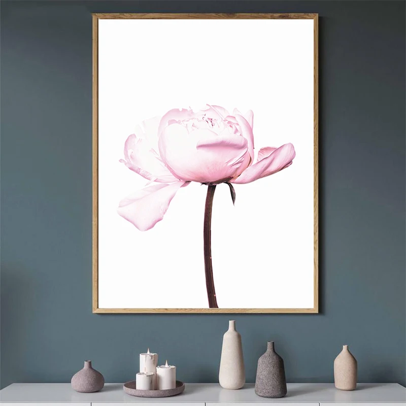 

Fashion Print Pink Flower Bedroom Decor Makeup Art Lipstick Perfume Wall Art Canvas Painting Poster Girls Room Modern Decoration