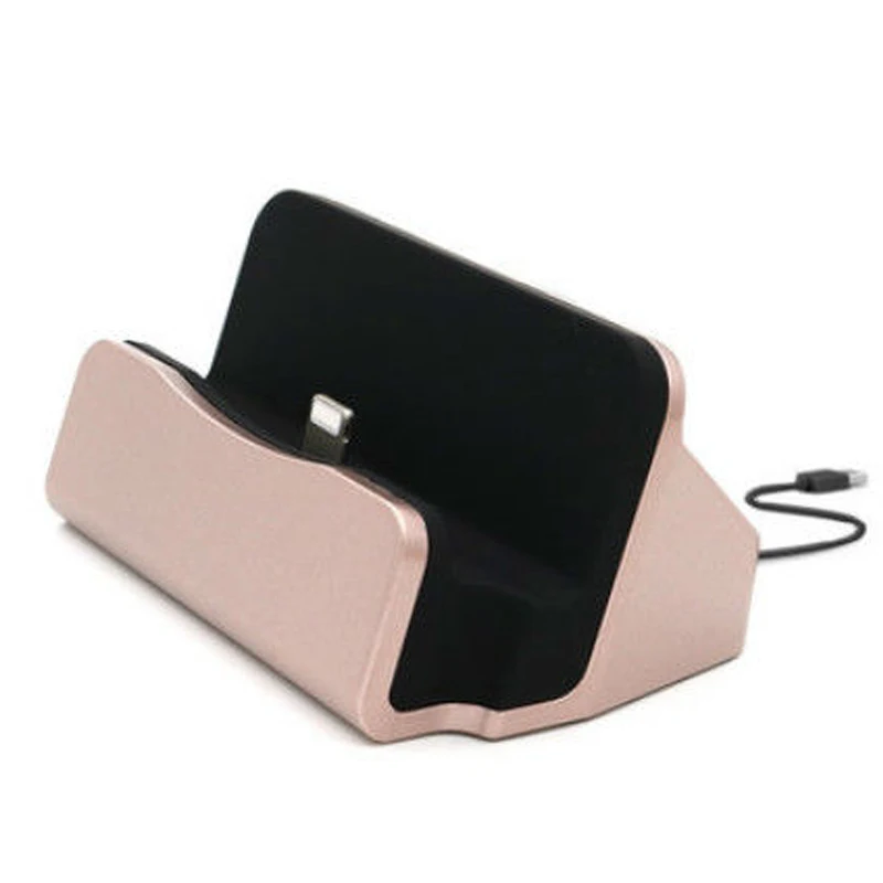 Rose Gold Настольная usb зарядная док-станция для iPhone 11 PRO MAX X XS SE XR MAX 7 8 Plus подставка Док-станция Колыбель для iPhone X 6 6S 5S - Цвет: Rose Gold
