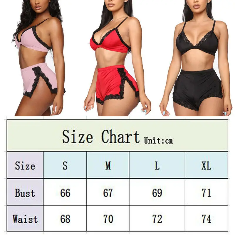 Женские пижамные комплекты Hirigin сексуальный кружевной бюстгальтер без рукавов