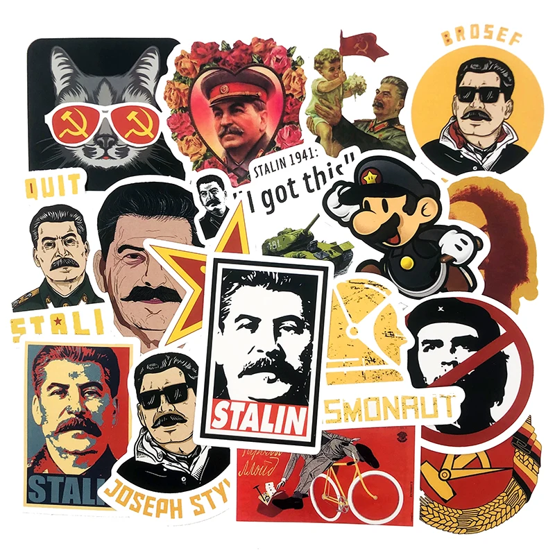 Pegatinas impermeables de guitarra para &aacute;lbum de recortes, pegatinas de nevera para Scooter, guitarra, 50 Uds., Uni&oacute;n sovi&eacute;tico, USSR, CCCP, HET-4