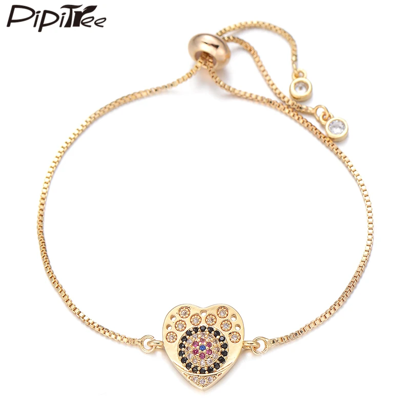Браслеты Pipitree со слайдером и подвеской в виде сердца черно-белые браслеты с