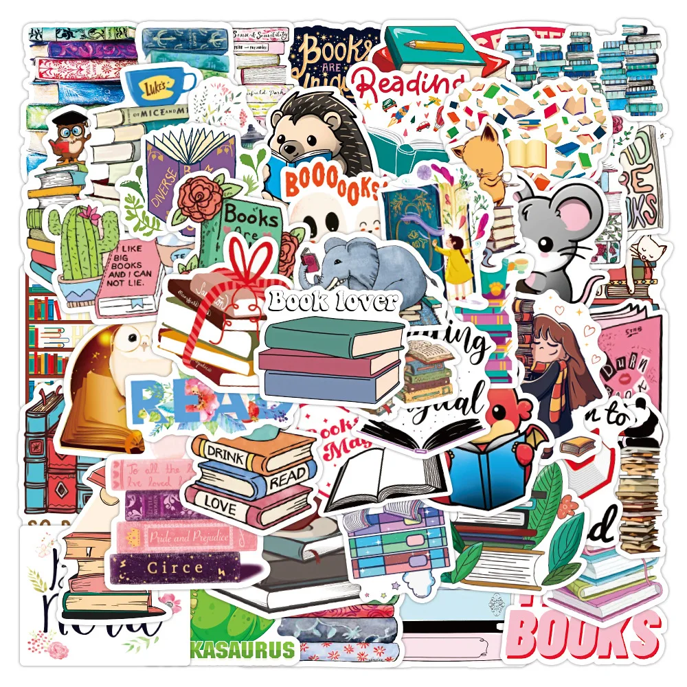 

10/30/50PCS Reading Graffiti Stickers Waterproof Suitcase Laptop Scooter Water Cup Decoration Waterproof Stickers Wholesale