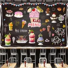 Мультфильм десерт Настенные обои для детей пекарни торт магазин промышленный Декор доска фон детское меню настенная бумага 3D