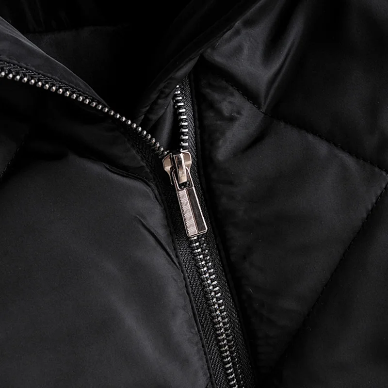 Женская Стеганая куртка на молнии теплая винтажная верхняя одежда с длинными