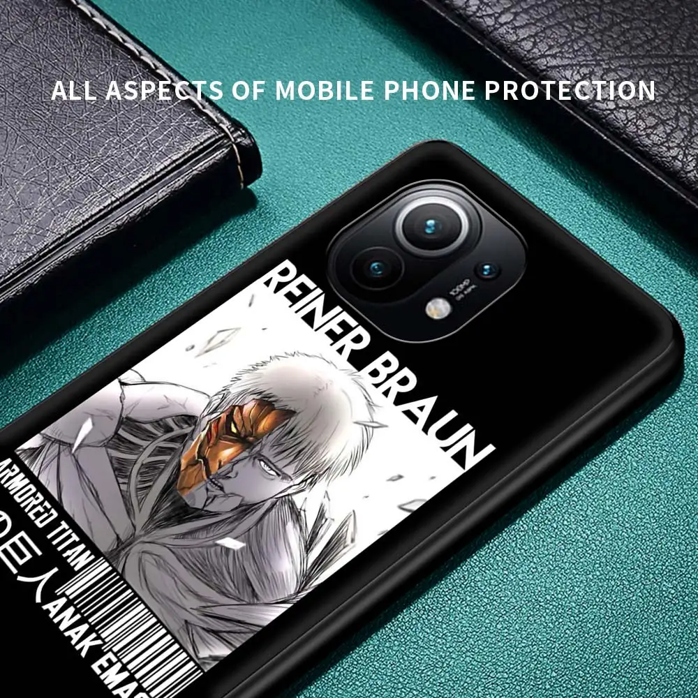 

Attack On Titan Levi Ackerman Phone Case for Xiaomi Poco X3 NFC F1 M3 Black Shell For Mi 11 10T Note 10 9 SE Pro 8 Lite 5G Cover