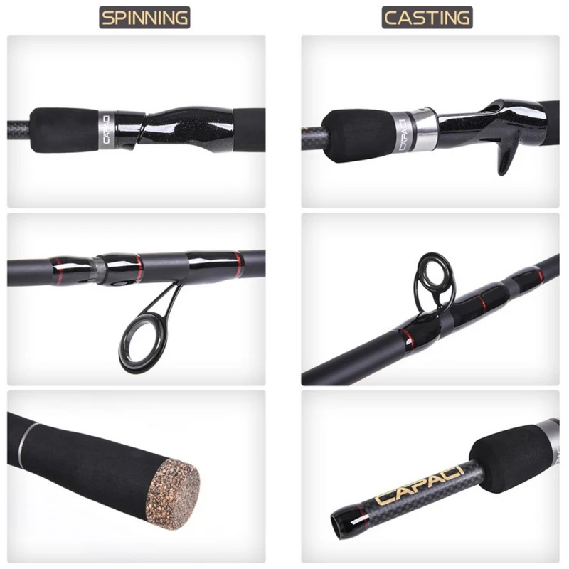 

Telescopic Carbon Fiber Fishing Rod 210/240/270CM Small Sea 6/7 Section Spinning/Casting Pole For Freshwater And Salt Fishing