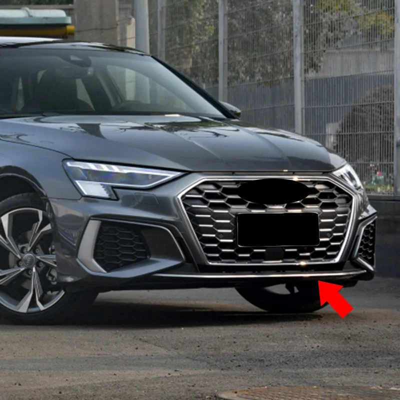 

For Audi A3 8Y Sportback 2020 2021 2022 Stainless Front Bottom Bumper Guard Protector Strip Cover Trim Car Styling