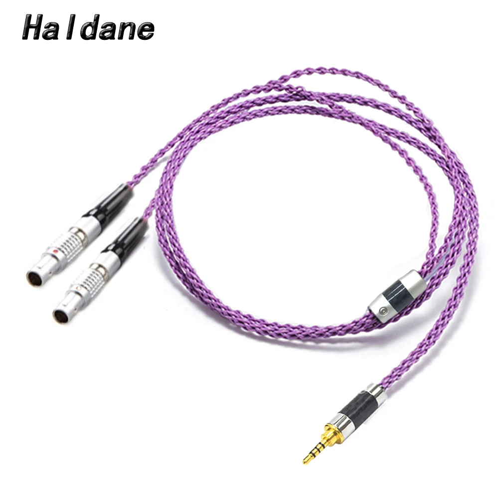Наушники halданные HIFI 8 ядер 7N OCC с посеребренным покрытием сменный кабель