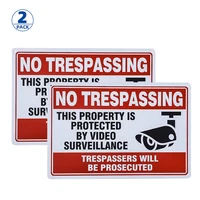 private property no trespassing metal sign 2 pack garage yard outdoor garden wall decor