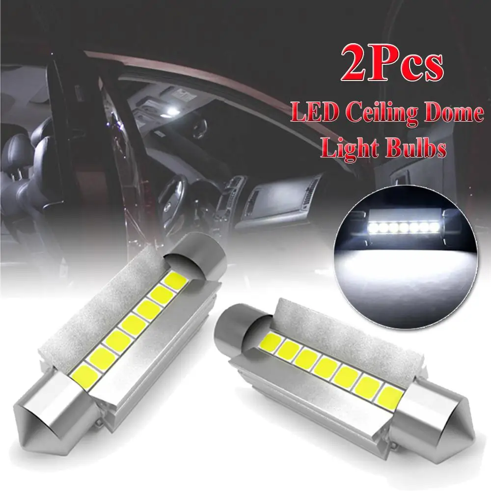 

2pcs 42mm High Quality 6000K Super Bright LED Bulb SMD 3030 Car Dome Light Canbus No Error Auto Interior Reading Lamp