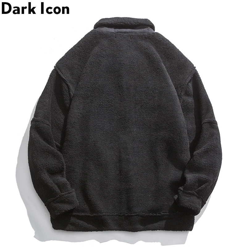 Темные иконы шерпа карманы Карго пальто для мужчин 2019 Зима Новая мода толстые