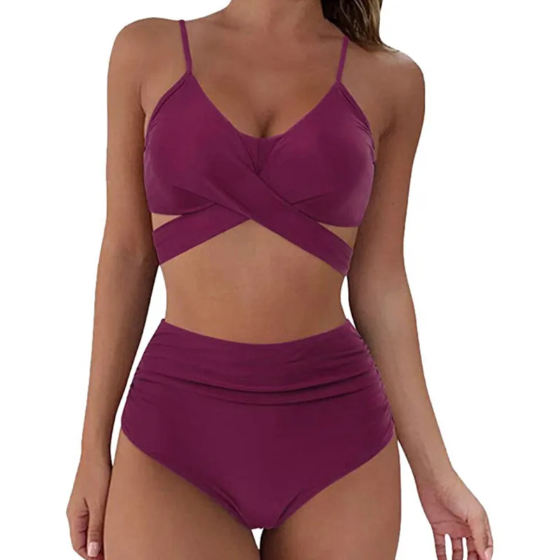 Летние сексуальные бикини с цветочным принтом купальники пуш-ап женские пляжная