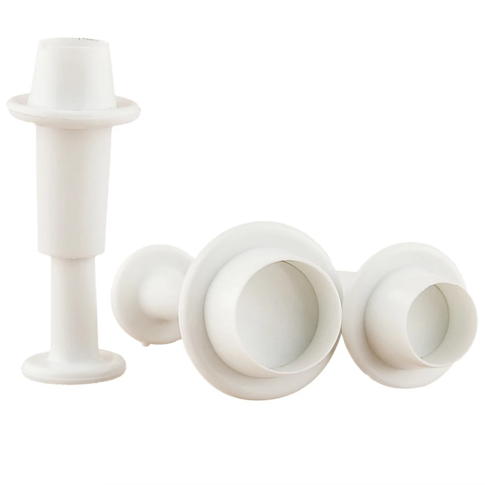 

Fashion 3pcs Round Circle Cake Biscuit Cookies Mold Cutter Plunger Fondant Sugar craft Icing Decorating Birthday Party Supplies