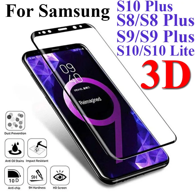 Защитное стекло для Samsung Galaxy S9 закаленное S8 защитная пленка экрана S10 Lite Plus Sumsung