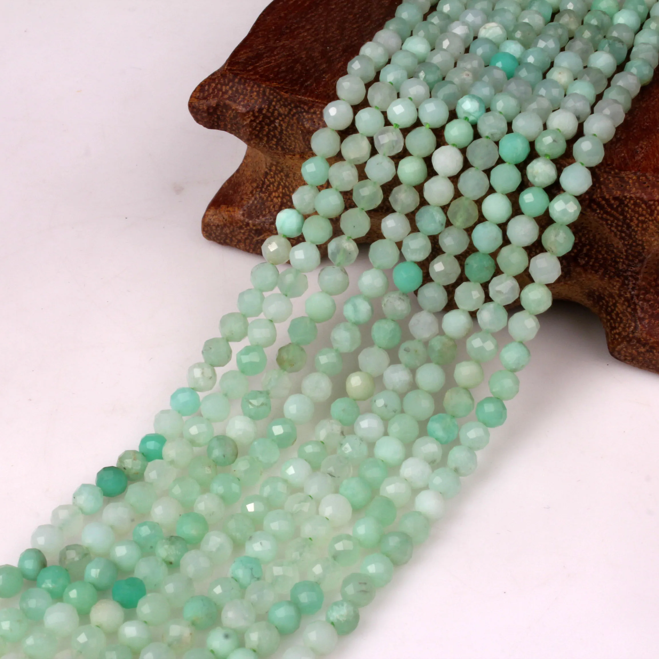 

4mm Natural Australia Jade Stone Green Round Faceted Gemstone Loose Beads DIY Accessories for Jewelry Necklace Bracelet Making