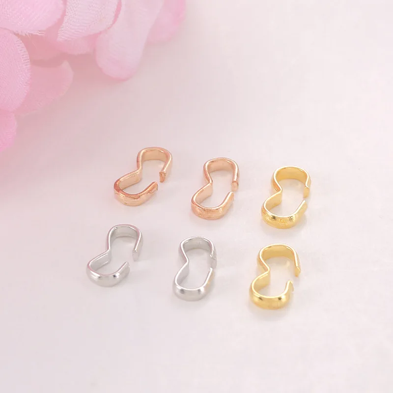 

100pcs/lot Copper Gold Rhodium Color W Clasp Bracelet Connector for DIY Handmade Necklace Jewelry Making Accessories Crafts