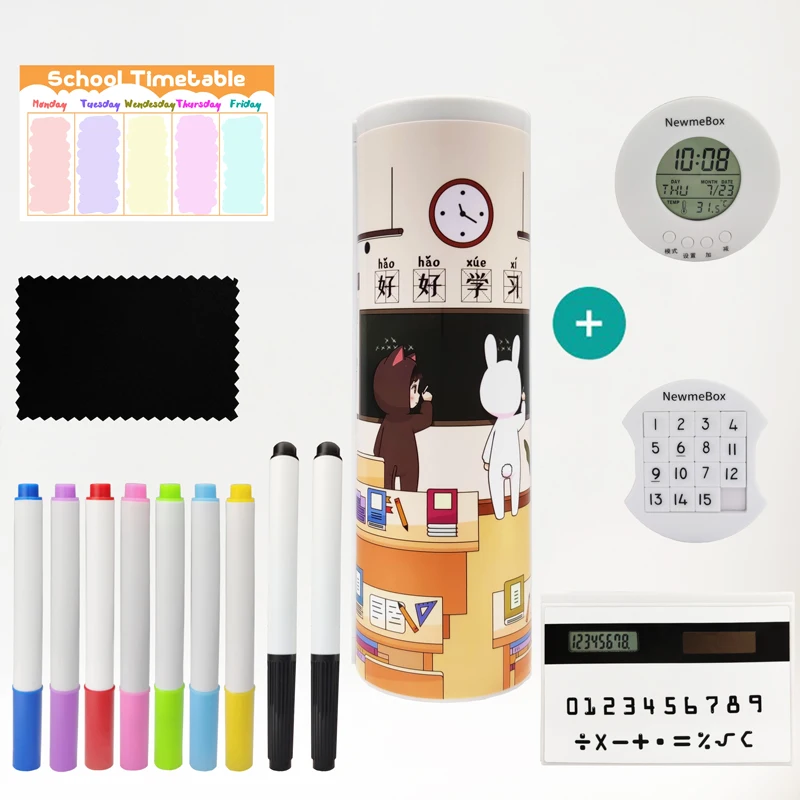 Чехол карандаш для учебы большой вместимости косметичка с зеркалом и