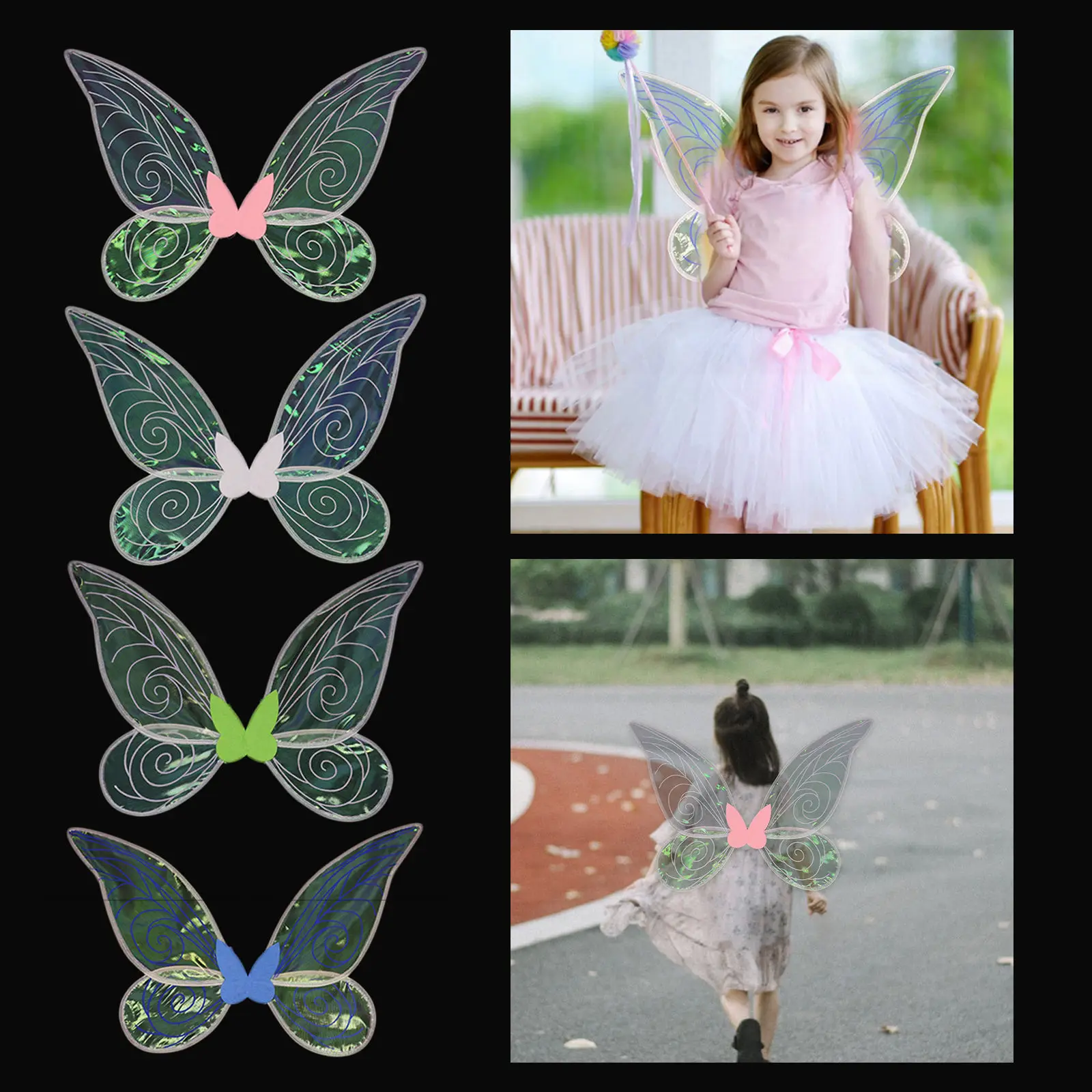 

Butterfly Fairy Wing Dressing up Girls Costume Fancy Dress Accessory Gift