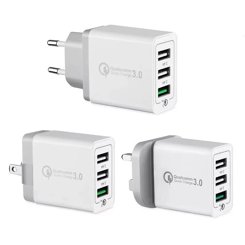 Универсальный 18 Вт USB quick charge 3,0 5V 3A для Iphone 7 8 EU US Plug, быстрое зарядное устройство для мобильного телефона Samsug s8 s9 huawei