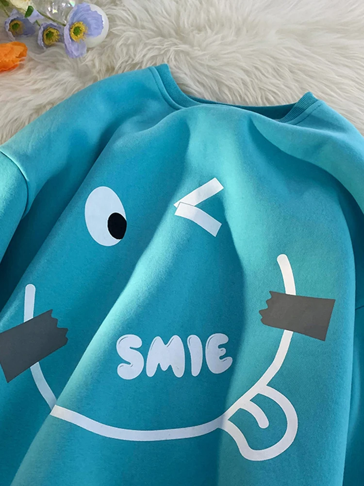 Уличная одежда Nomikuma в стиле Харадзюку женские толстовки винтажные свитшоты