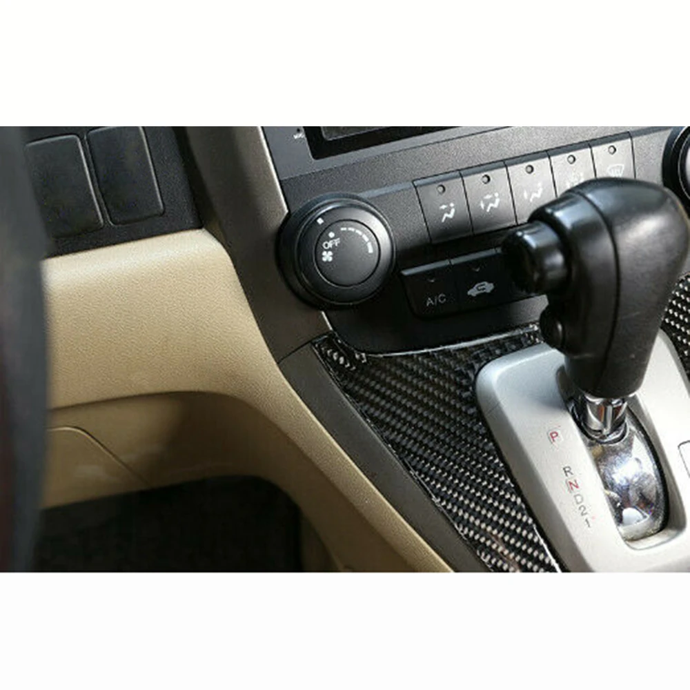 

Trim Gear Shift Box Cover Decor Black Carbon Fiber Sticker Accessories