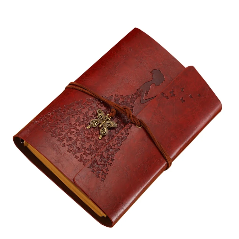 

Vintage A6 Kraft Paper Bound Notebook Loose-leaf Notebook Writing Notebook Daily Notepad for Art Sketchbook Travel Diar