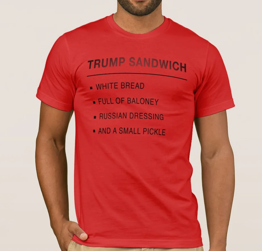 Мужская футболка с изображением белого хлеба Трампа | одежда