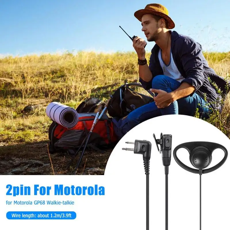 2Pin M голова D форма наушники гарнитура наушник Крюк Walkie Talkie Функция шумоподавления с PPT микрофон для Motorola