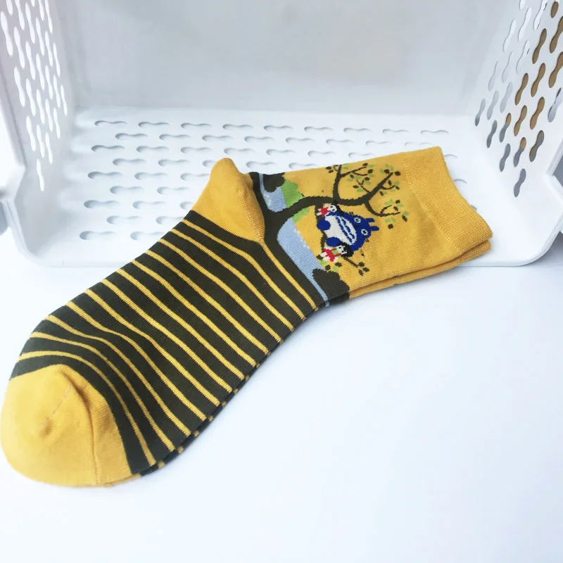 1 пара модных мультяшных персонажей милых кошек милые круглые носки хипстерские