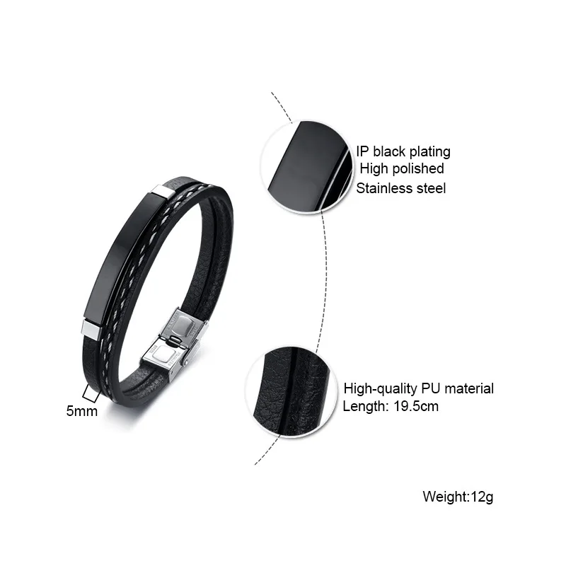 Многослойные кожаные браслеты для мужчин и женщин индивидуальный браслет из