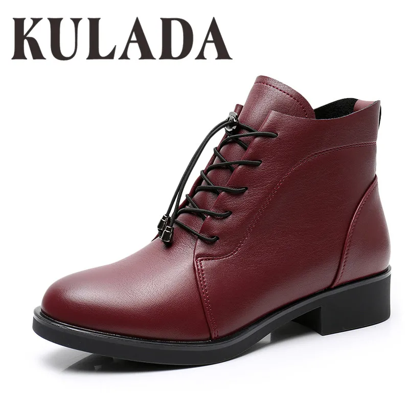 

New Shoes Women European Style Ankle Boots Flats Round Toe Black Elastic Band Boots PU Leather Woman Shoes With Short Plush