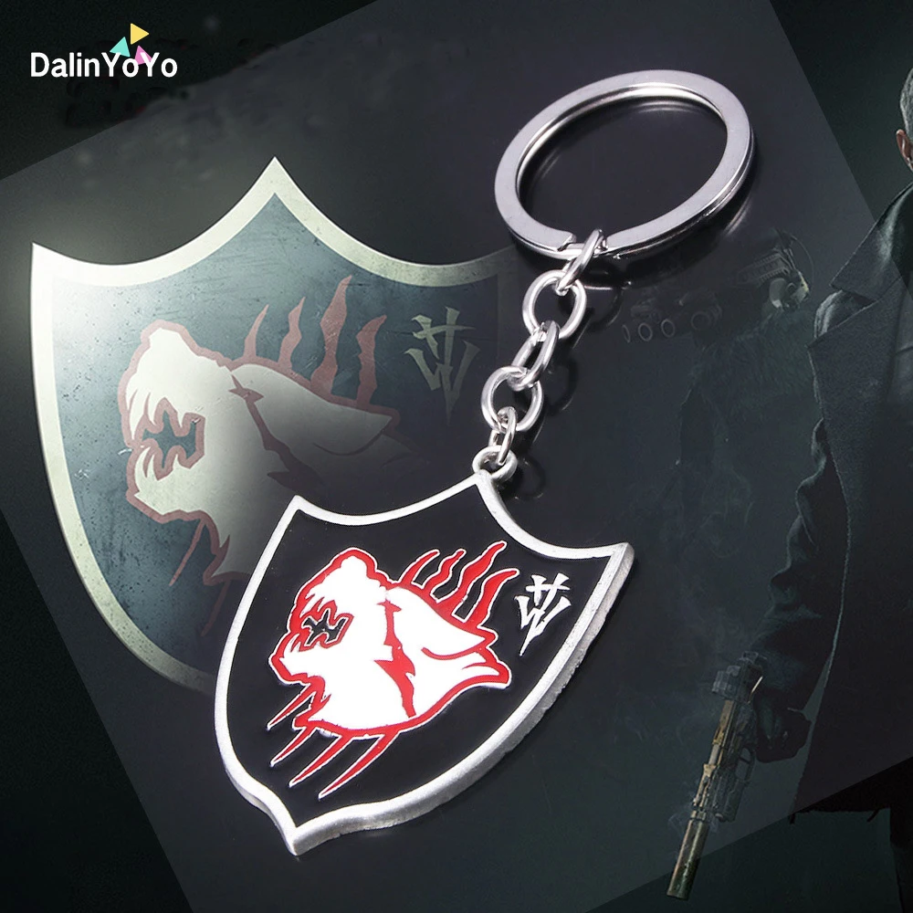 

Game Biohazard Village Chris Redfield The Hound Wolf Squad Badge Logo Alloy Pendant Keychain For Women Men Jewelry Gifts