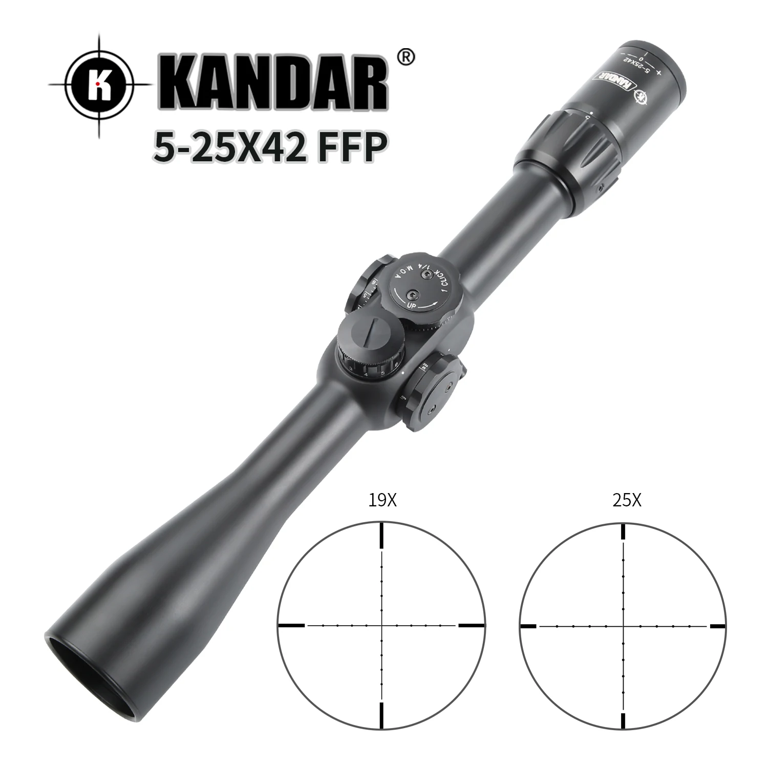 KANDAR 5 25X42 FFP тактический прицел с красным и зеленым светом оптический для охоты