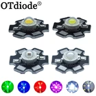 Светодиодный высокой мощности, 10 шт., 1 Вт, 3 Вт, белый, теплый, белый, зеленый, синий, темно-красный, 660нм, королевский синий, с 20 мм черной звездой, печатной платой