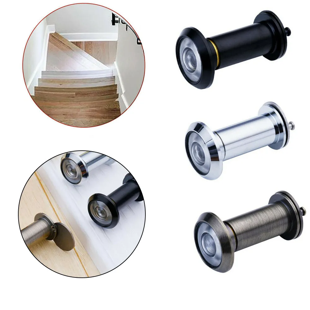 200° Wide Viewing Angle Security Door Eye Spy Hole Peephole Viewer Adjustable Glass Lens Privacy Cover Hardware | Обустройство дома