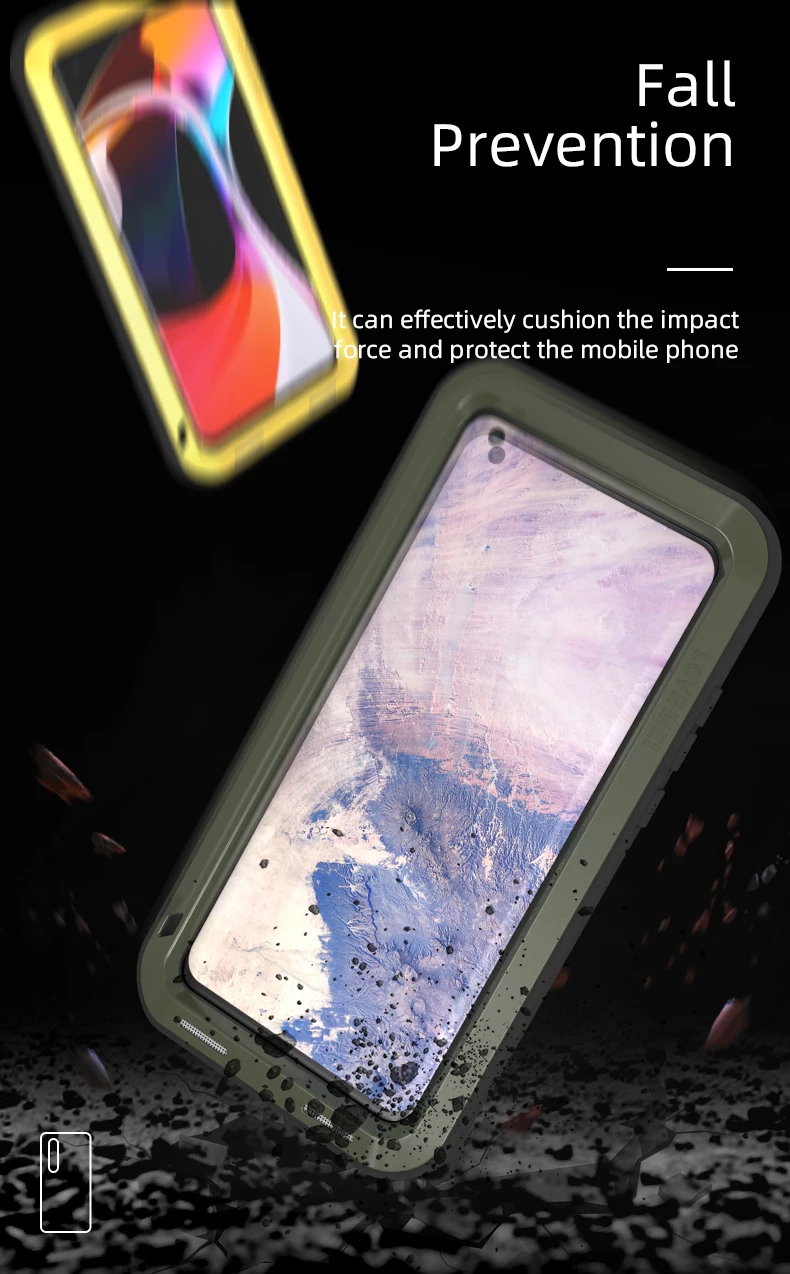 original love mei powerful case for xiaomi mi 10 metal armor shock dirt proof water phone cases for xiaomi mi 10 pro 6 67‘’ 5g free gl