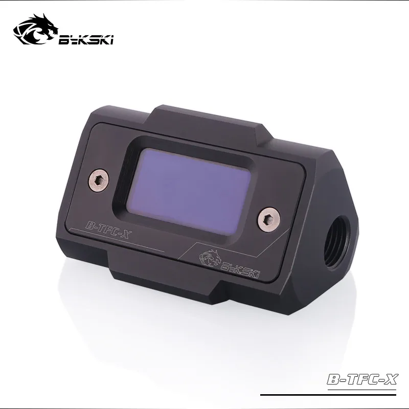 

Bykski Water Cooling Water Flow Meter Flowmeter OLED Digital Display Real-time Monitor Sliver Black Optional.