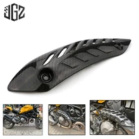 motorcycle carbon exhaust pipe insulation cover anti hot protective shield for ducati monster 1200s 821 2013 2018 2019 2020