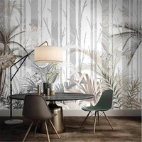 milofi3d decorative wallpaper mural nordic hand painted elegant tropical plant wallpaper luxury plant background wall